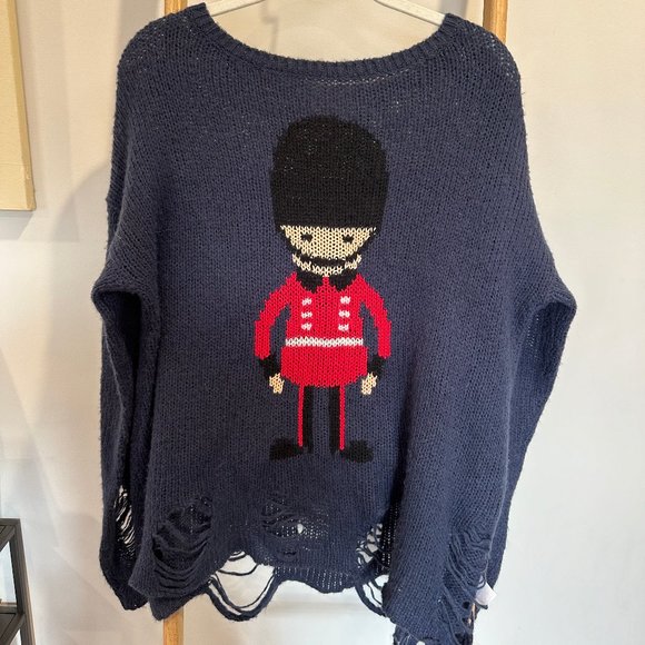 Wildfox White Label | Palace Guard Long Distressed Sweater | Size: Small - Picture 1 of 6